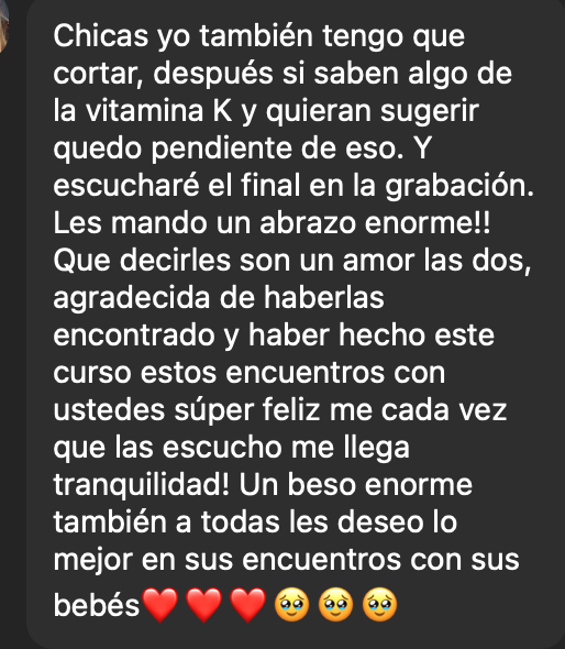 Testimonio de agradecimiento por la tranquilidad que aportan los encuentros