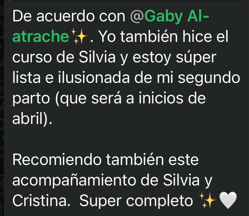 Testimonio de una mamá que recomienda el acompañamiento de Silvia y Cristina
