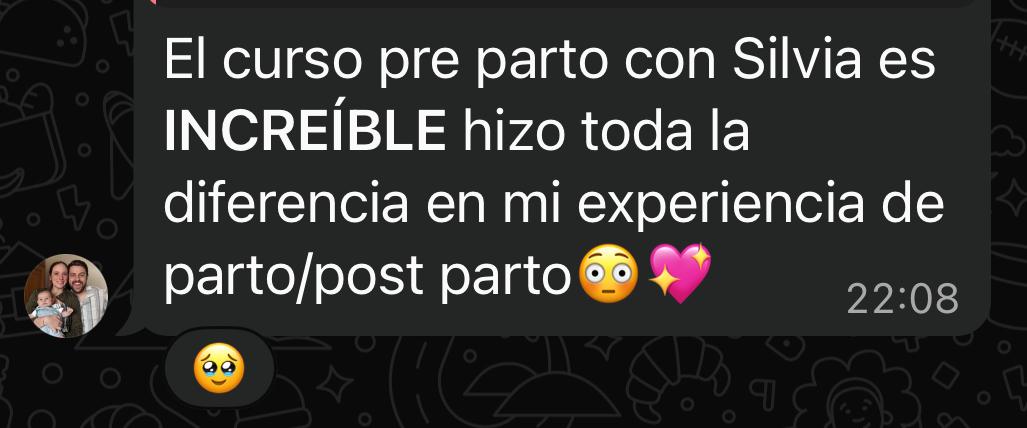 Testimonio sobre la diferencia que hizo el curso en el parto y posparto