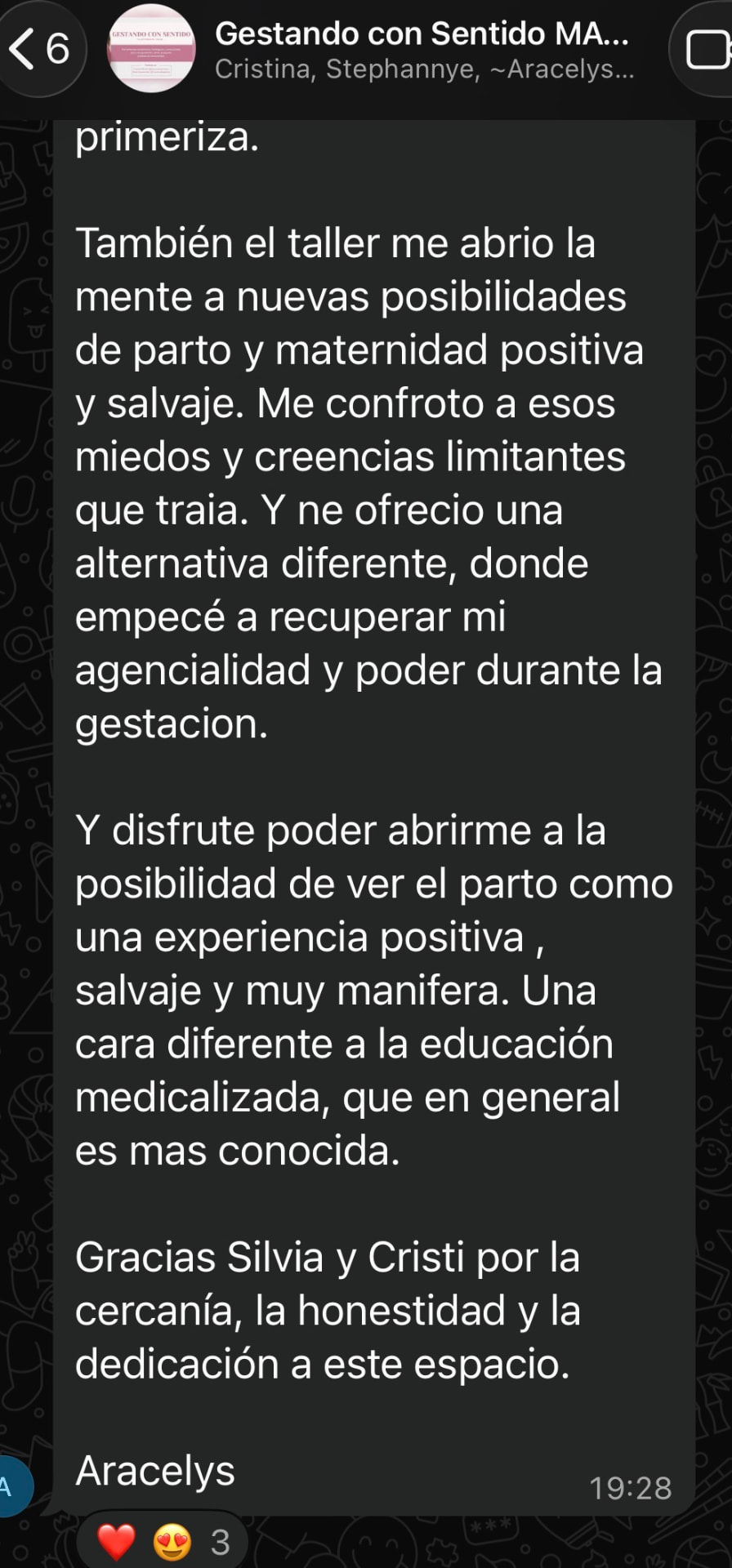 Testimonio de Aracelys sobre recuperar su poder durante la gestación